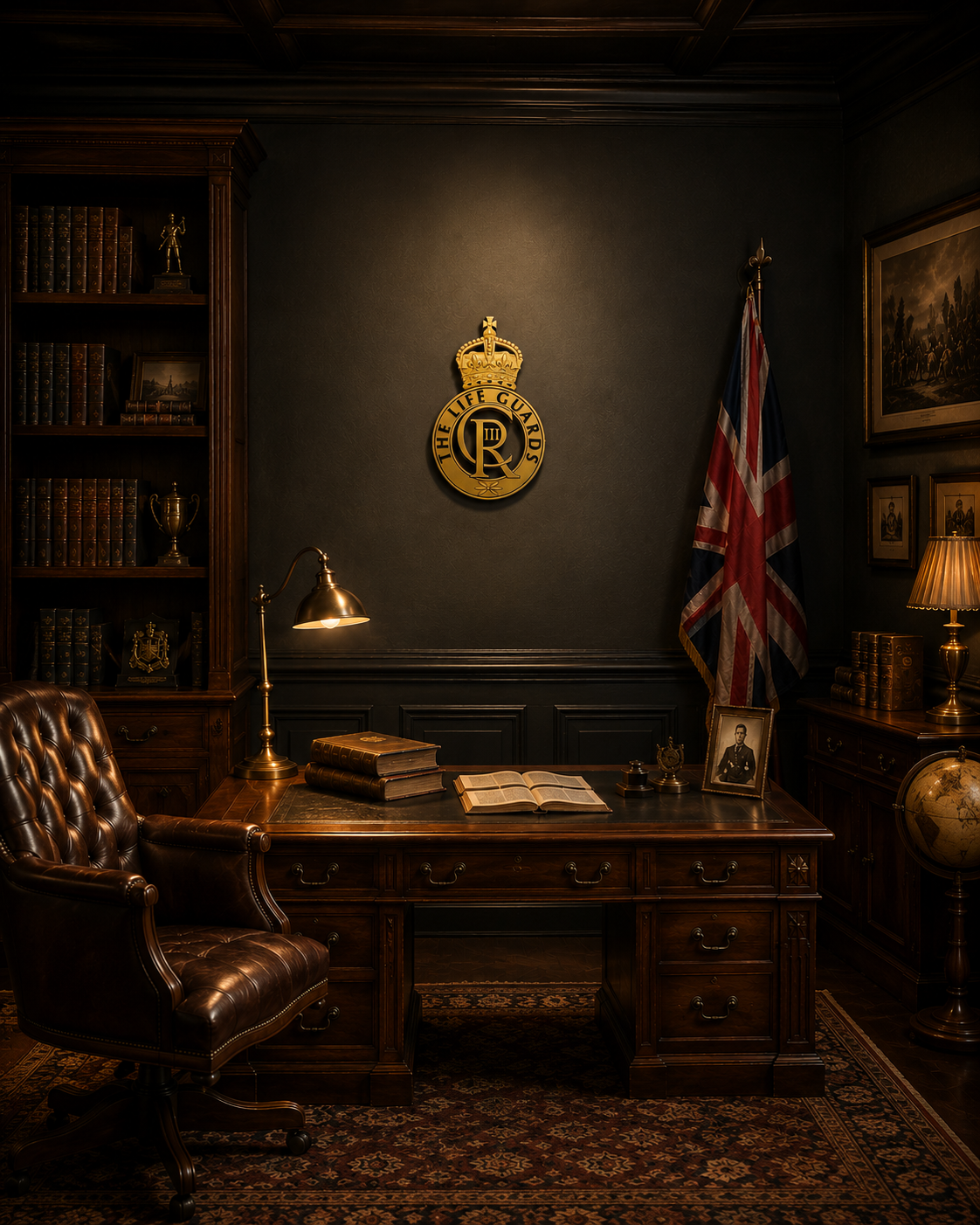 The Life Guards 3D Printed Cap Badge King's Crown - Precision Military Emblems
