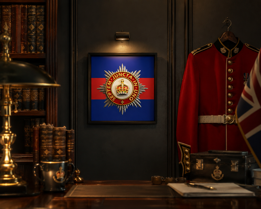 3D Printed Household Division Cap Badge Display Frame – King's Crown - Precision Military Emblems 