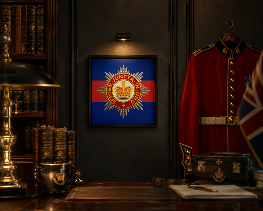 3D Printed Household Division Cap Badge Display Frame – Queen's Crown - Precision Military Emblems