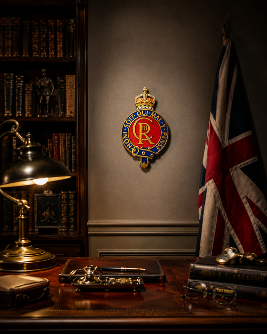 Household Cavalry 3D Printed Cap Badge - King's Crown - Precision Military Emblems 