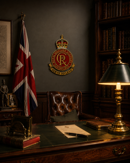 Royal Military Academy Sandhurst 3D Printed Cap Badge King's Crown - Precision Military Emblems