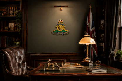 The Royal Regiment Of Artillery 3D Printed Cap Badge King's Crown - Precision Military Emblems