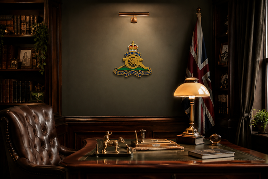 The Royal Regiment Of Artillery 3D Printed Cap Badge King's Crown - Precision Military Emblems