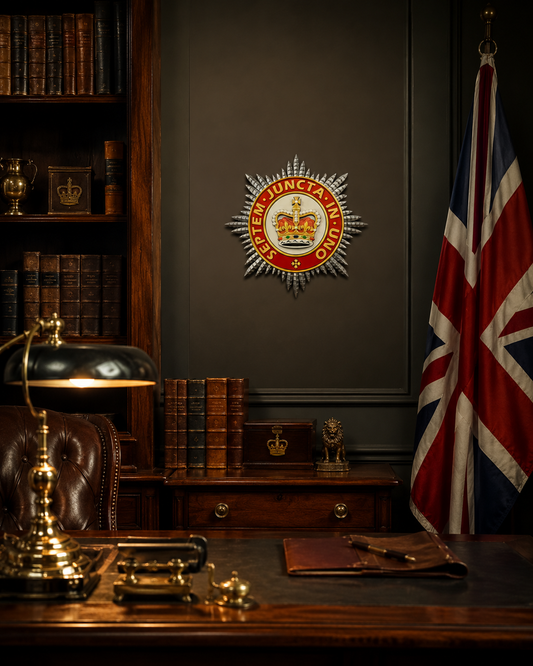 Regimental Badge of the Household Division 3D Printed - Queen's Crown - Precision Military Emblems 