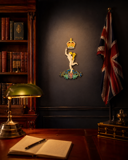 Royal Corps of Signals 3D Printed Cap Badge King's Crown - Precision Military Emblems