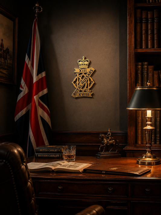 13th/18th Royal Hussars (Queen Mary's Own) 3D Printed Cap Badge - Pecision Militar Emblems 