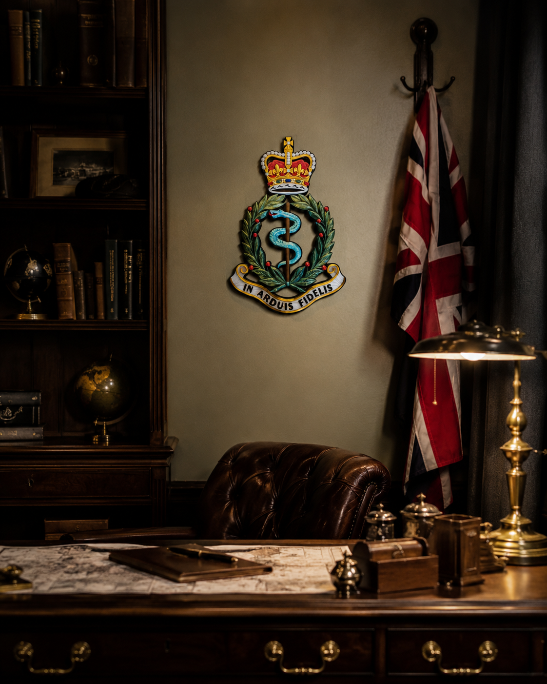 Royal Army Medical Corps 3D Printed Cap Badge Queen's Crown - Precision Military Emblems