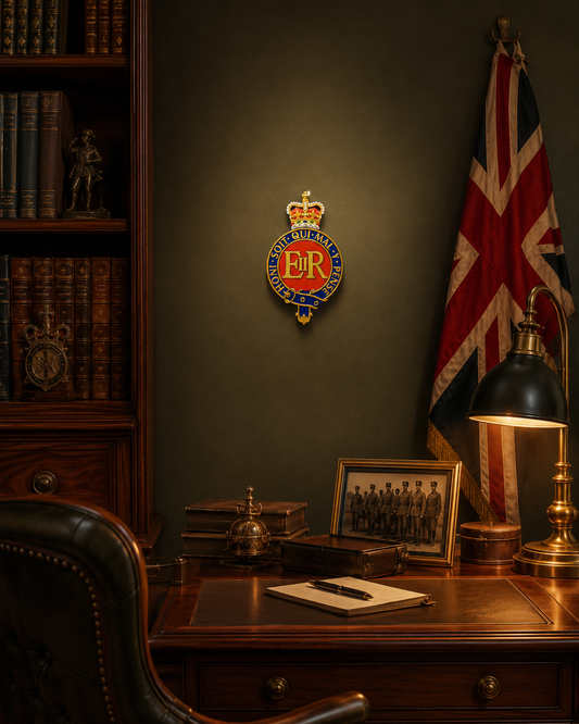 Household Cavalry 3D Printed Cap Badge - Queen's Crown - Pricision Military Emblems 