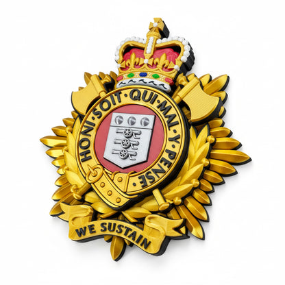 Royal Logistics Corps Cap Badge Queens Crown Officers Variant