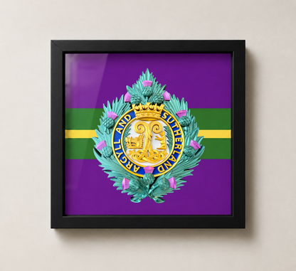 Argyll and Sutherland Highlanders Cap Badge Display Frame | Precision Military Emblems