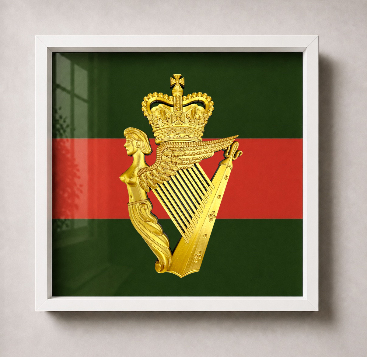 Ulster Defence Regiment Cap Badge Display Frame - Precision Military Emblems 