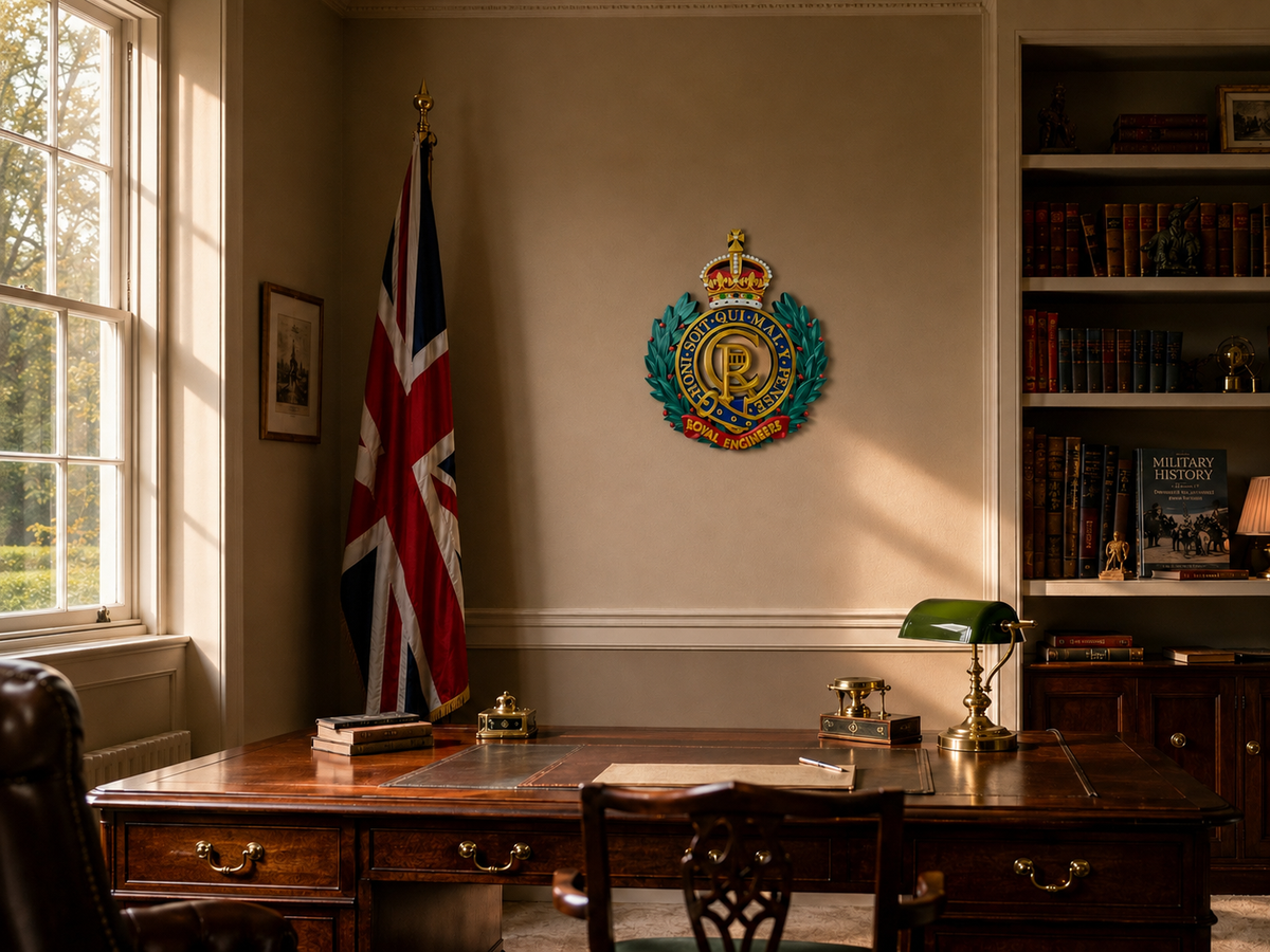 Royal Engineers King's Crown Cap Badge - Precision Military Emblems 