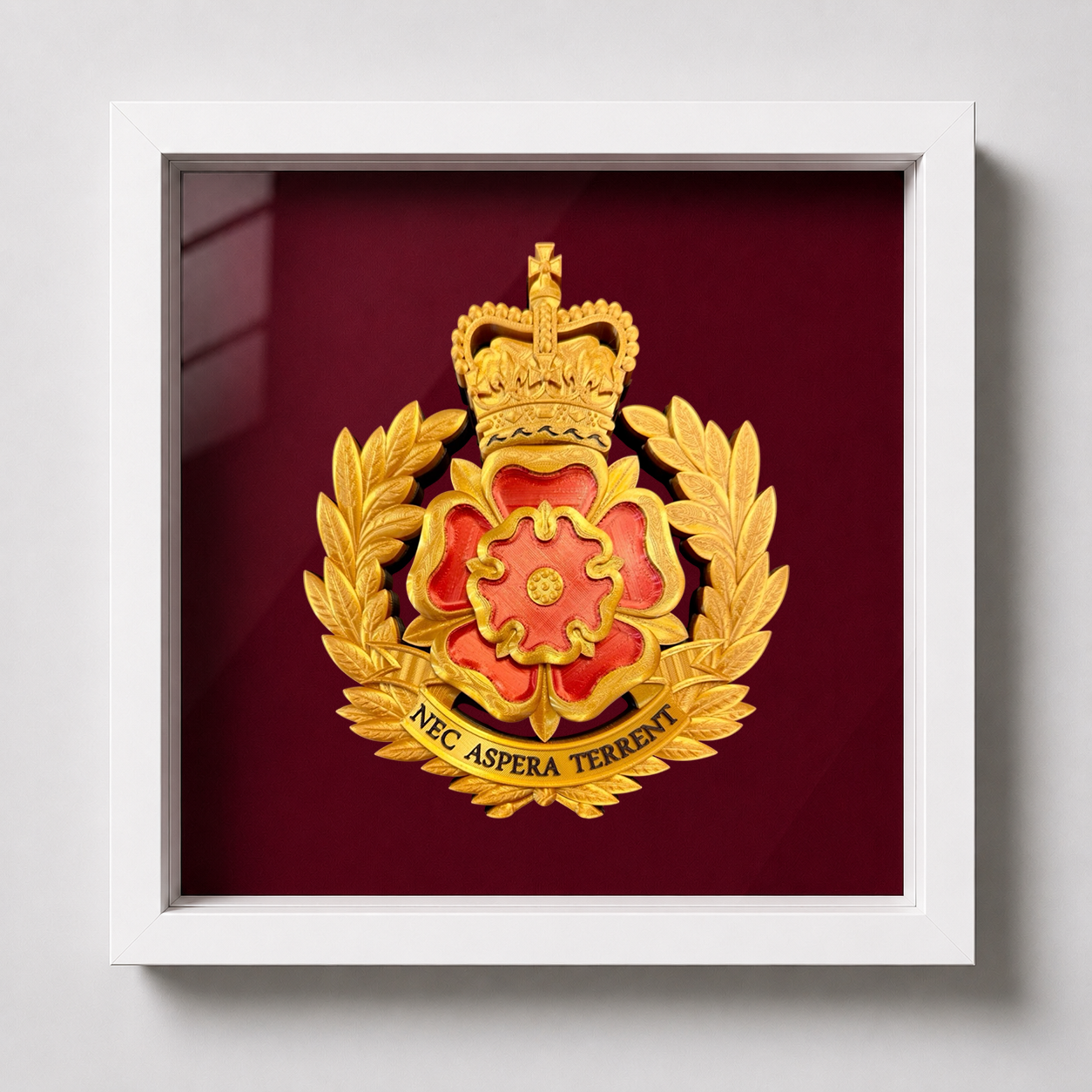 Duke of Lancaster's Regiment Cap Badge Display Frame – Queen's Crown - Precision Military Emblems 