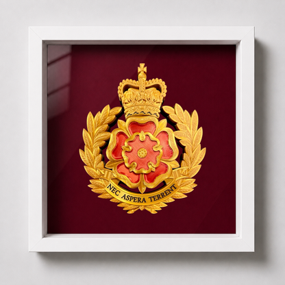 Duke of Lancaster's Regiment Cap Badge Display Frame – Queen's Crown - Precision Military Emblems 