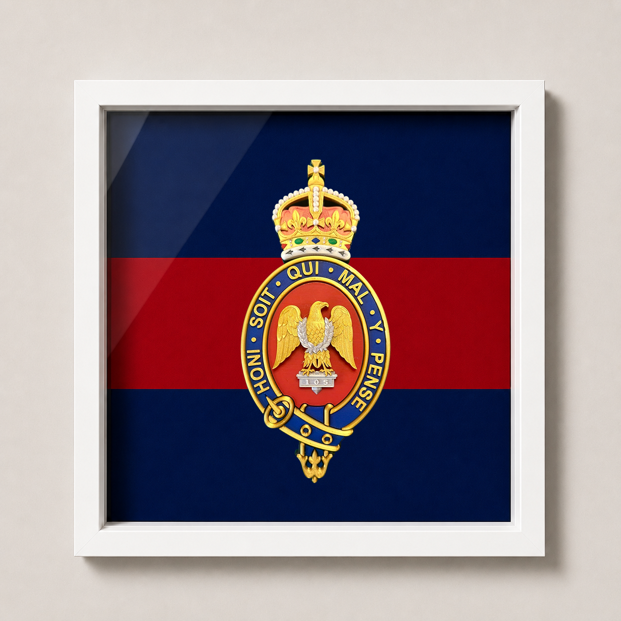 Blues and Royals Cypher Cap Badge Display Frame – King's Crown - Precision Military Emblems 