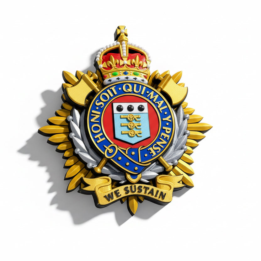 Royal Logistics Corps Cap Badge Kings Crown