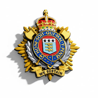 Royal Logistics Corps Cap Badge Kings Crown