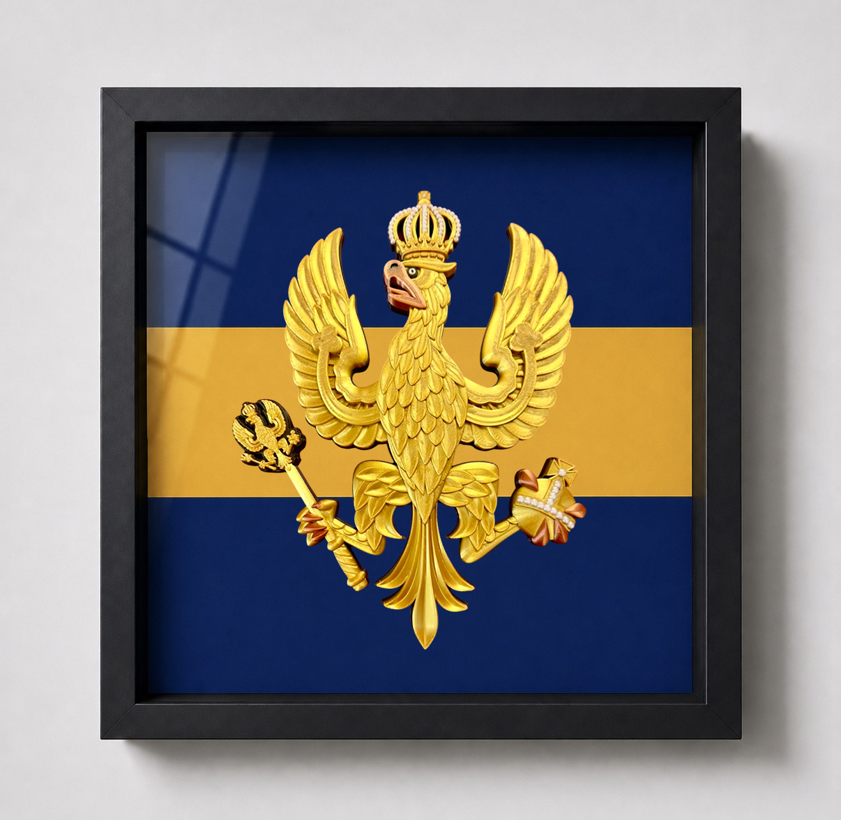 14th/20th King's Hussars Cap Badge Display Frame - Precission Military Emblms 