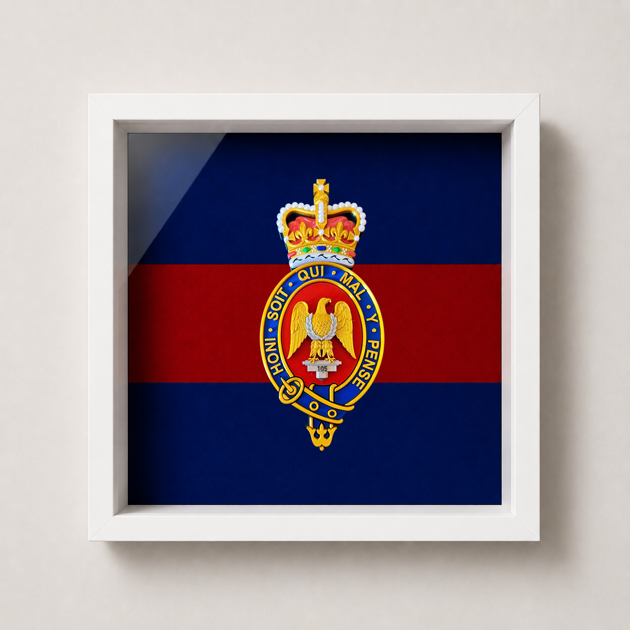 Blues and Royals Cypher Cap Badge Display Frame – Queen's Crown - Precision Military Emblems 