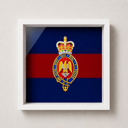 Blues and Royals Cypher Cap Badge Display Frame – Queen's Crown - Precision Military Emblems 