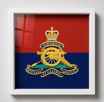 Royal Regiment of Artillery Cap Badge Display Frame – Queen's Crown - Precision Military Emblems 