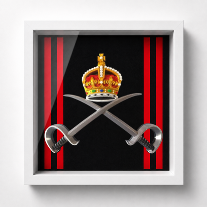 Royal Army Physical Training Corps (RAPTC) Cap Badge Display Frame – King's Crown - Precision Military Emblems 