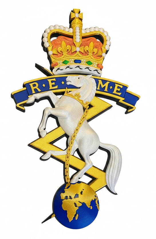 Corps of Royal Electrical and Mechanical Engineers (REME)Cap Badge  Queens Crown