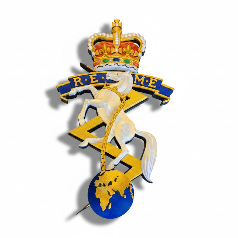 Corps of Royal Electrical and Mechanical Engineers (REME)Cap Badge  Queens Crown