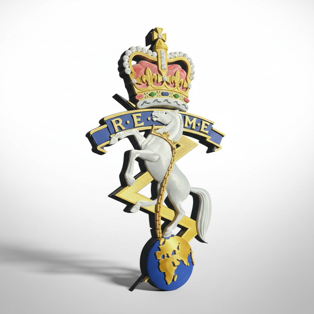 Corps of Royal Electrical and Mechanical Engineers (REME)Cap Badge  Queens Crown