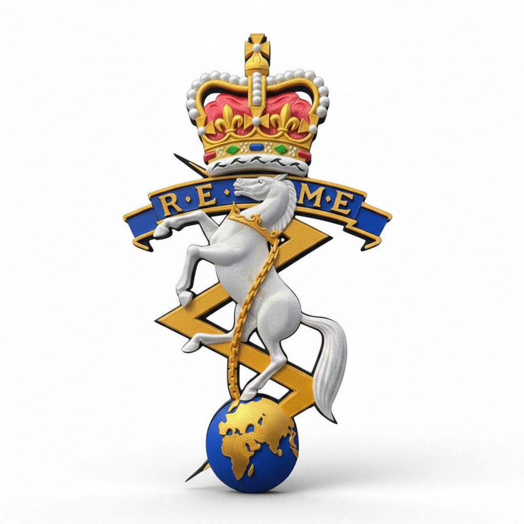 Corps of Royal Electrical and Mechanical Engineers (REME)Cap Badge  Queens Crown