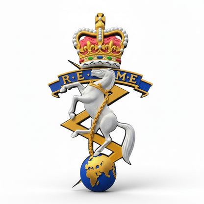 Corps of Royal Electrical and Mechanical Engineers (REME)Cap Badge  Queens Crown