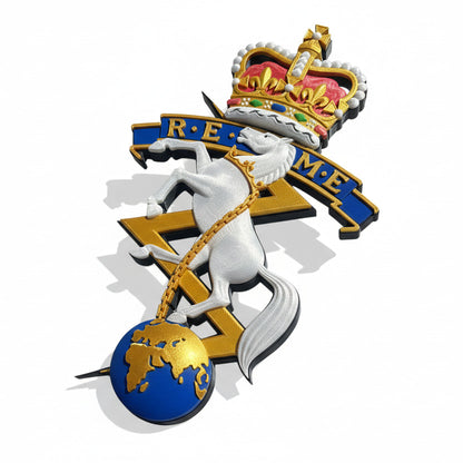 Corps of Royal Electrical and Mechanical Engineers (REME)Cap Badge  Queens Crown