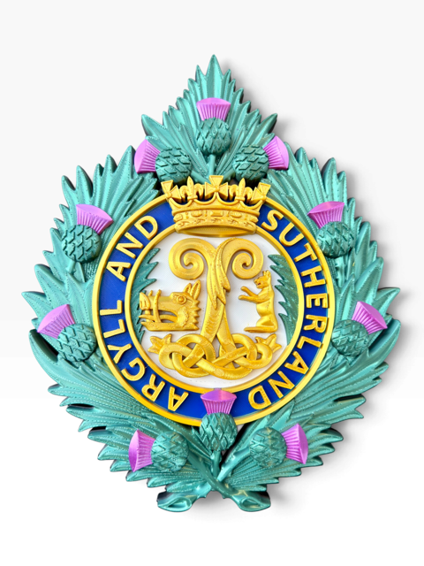 Argyll and Sutherland Highlanders cap badge with Princess Louise coronet and central cypher