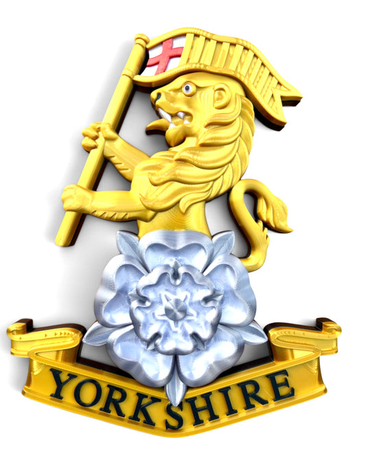Officially licensed Royal Yorkshire Regiment cap badge display piece