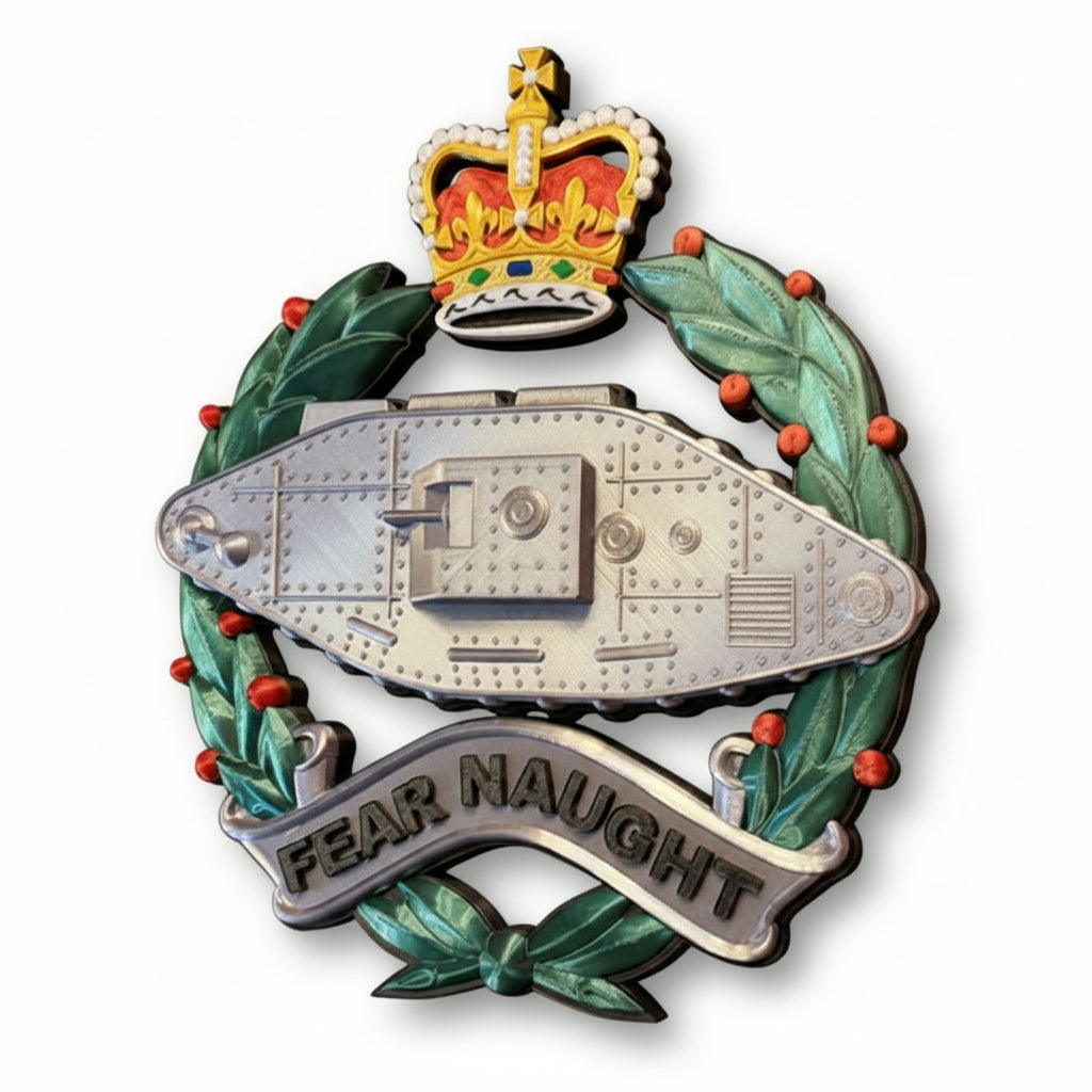 Royal Tank Regiment Cap Badge Queens Crown