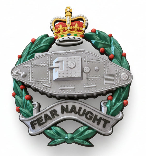 Royal Tank Regiment Cap Badge Queens Crown