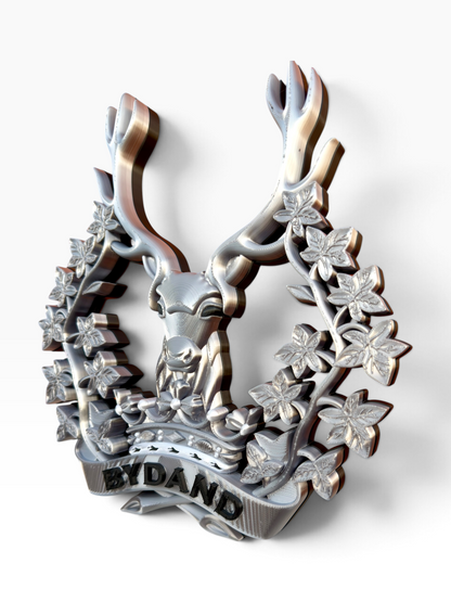 3D printed Gordon Highlanders cap badge display piece