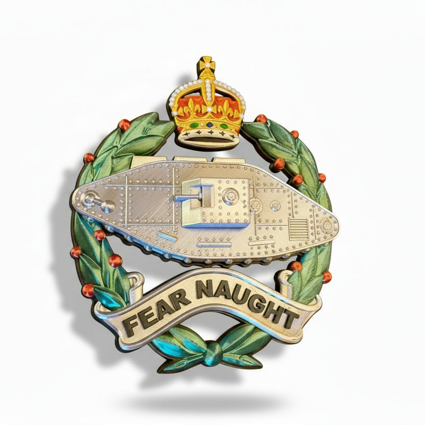 Royal Tank Regiment Cap Badge Kings Crown