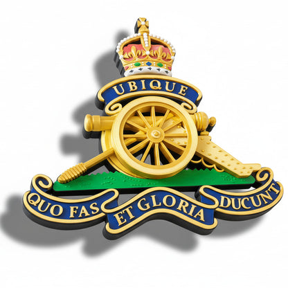The Royal Regiment Of Artillery 3D Printed Cap Badge King's Crown - Precision Military Emblems