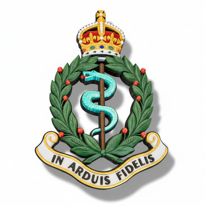 Royal Army Medical Corps 3D Printed Cap Badge King's Crown - Precision Military Emblems
