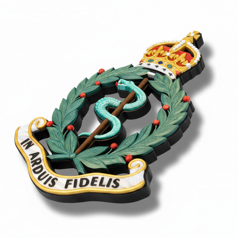 Royal Army Medical Corps 3D Printed Cap Badge King's Crown - Precision Military Emblems