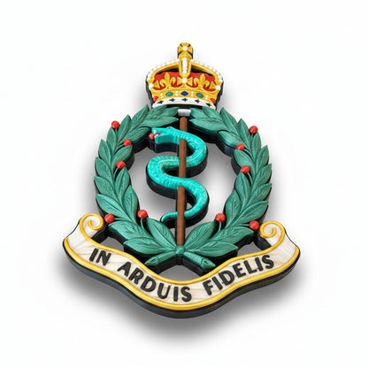 Royal Army Medical Corps 3D Printed Cap Badge King's Crown - Precision Military Emblems