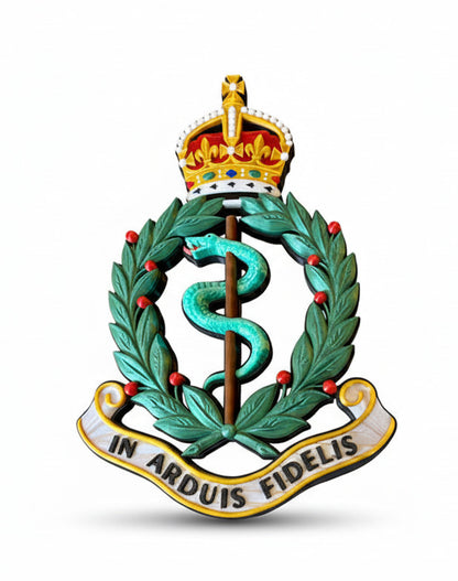 Royal Army Medical Corps 3D Printed Cap Badge King's Crown - Precision Military Emblems