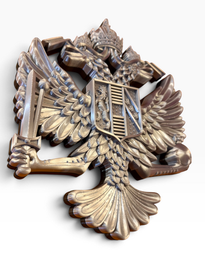 1st The Queen's Dragoon Guards regimental cap badge display