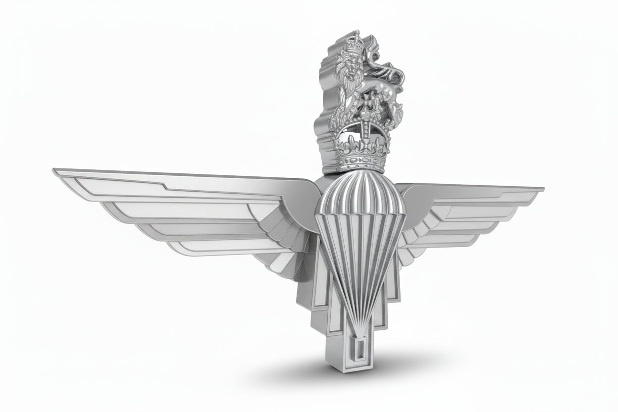 Parachute Regiment 3D Printed Cap Badge King's Crown - Precision Military Emblems