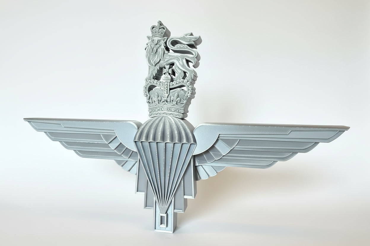 Parachute Regiment 3D Printed Cap Badge Queen's Crown - Precision Military Emblems