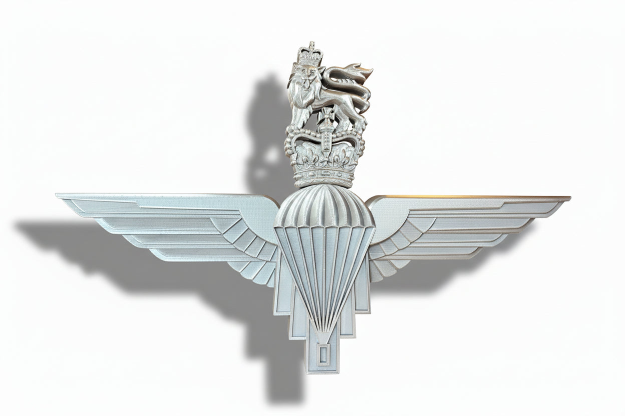 Parachute Regiment 3D Printed Cap Badge Queen's Crown - Precision Military Emblems