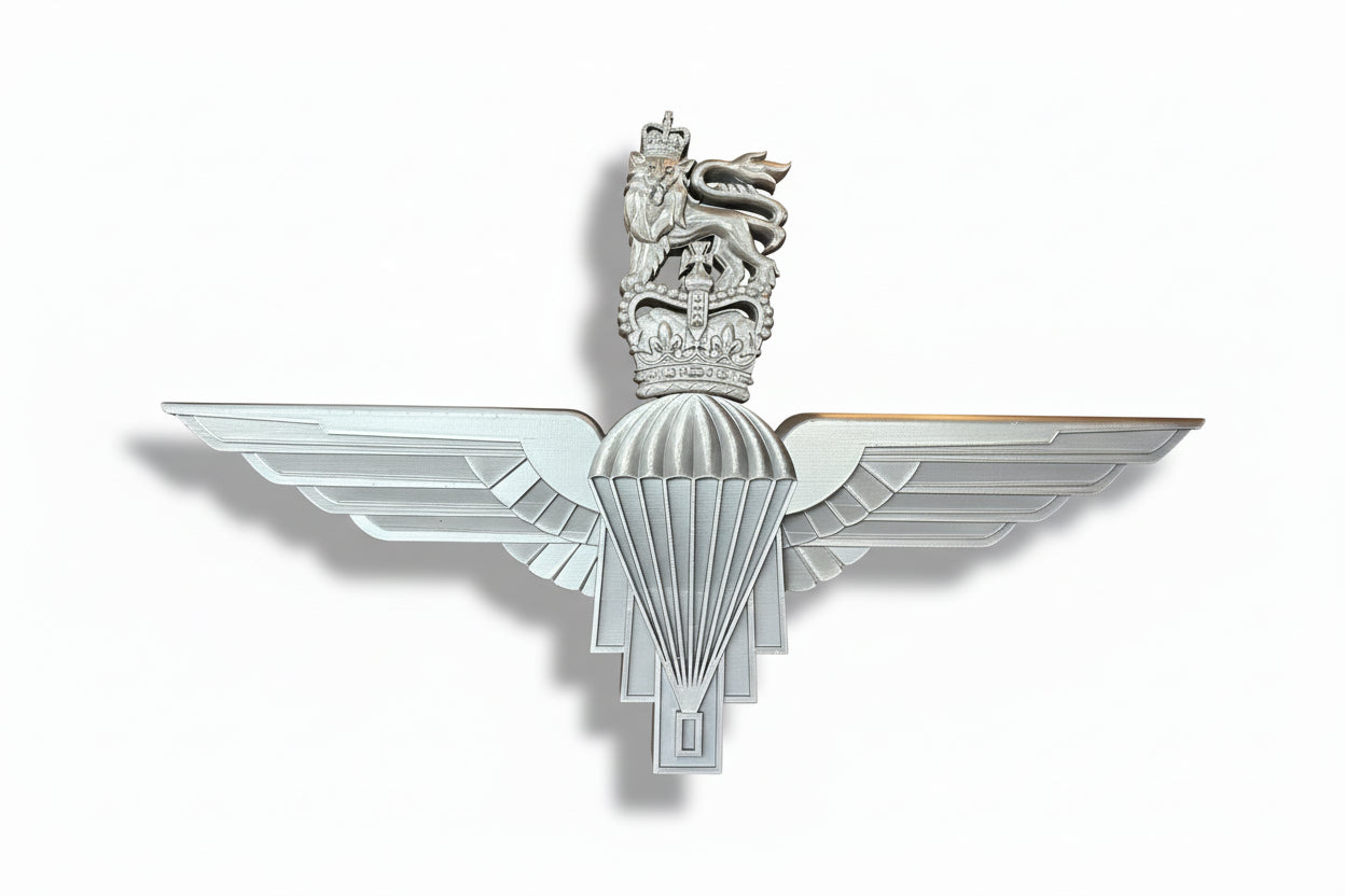 Parachute Regiment 3D Printed Cap Badge Queen's Crown - Precision Military Emblems
