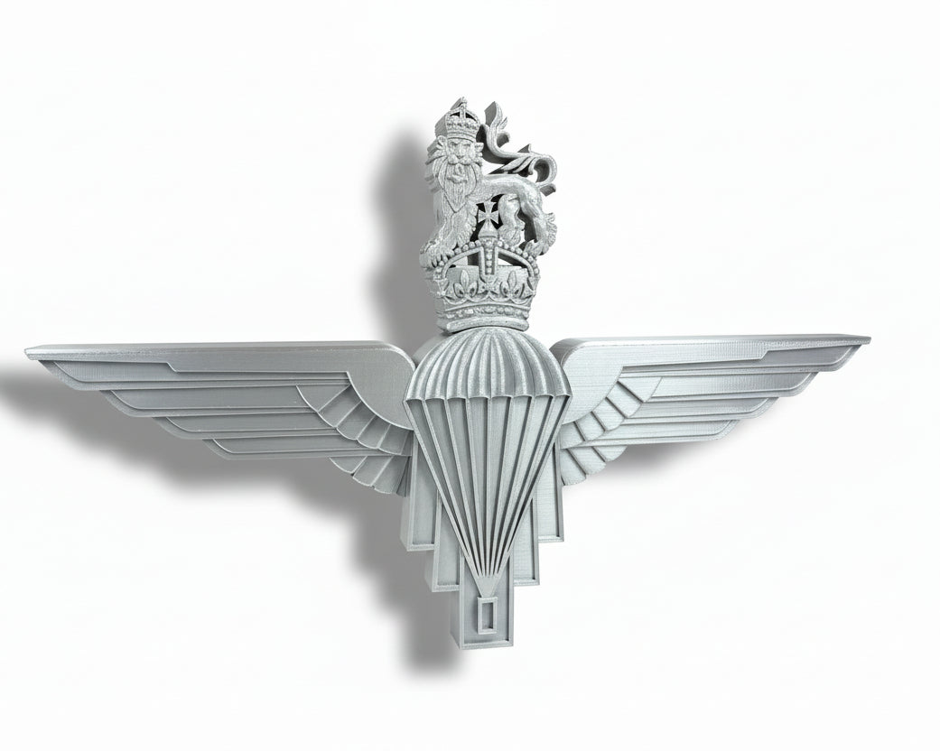 Parachute Regiment 3D Printed Cap Badge King's Crown - Precision Military Emblems