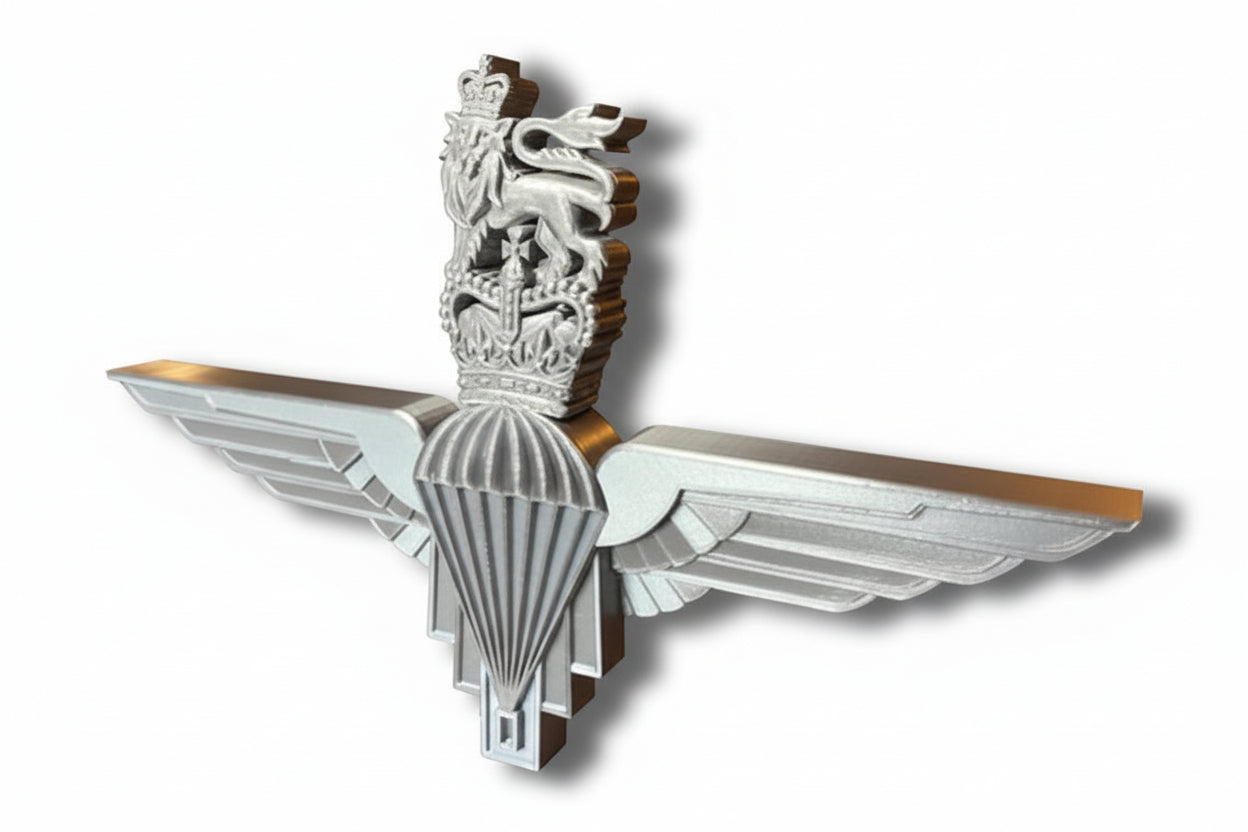 Parachute Regiment 3D Printed Cap Badge Queen's Crown - Precision Military Emblems